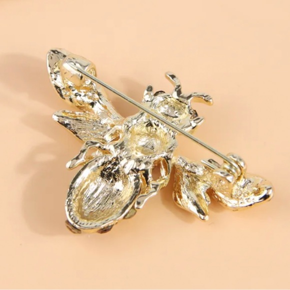 Wasp Rhinestone Brooch - Picture 2 of 2